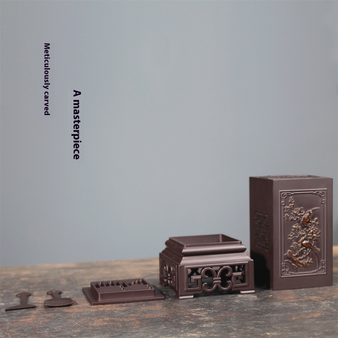 Blooming Flowers And Rich Vertical Incense Censer Set Incense