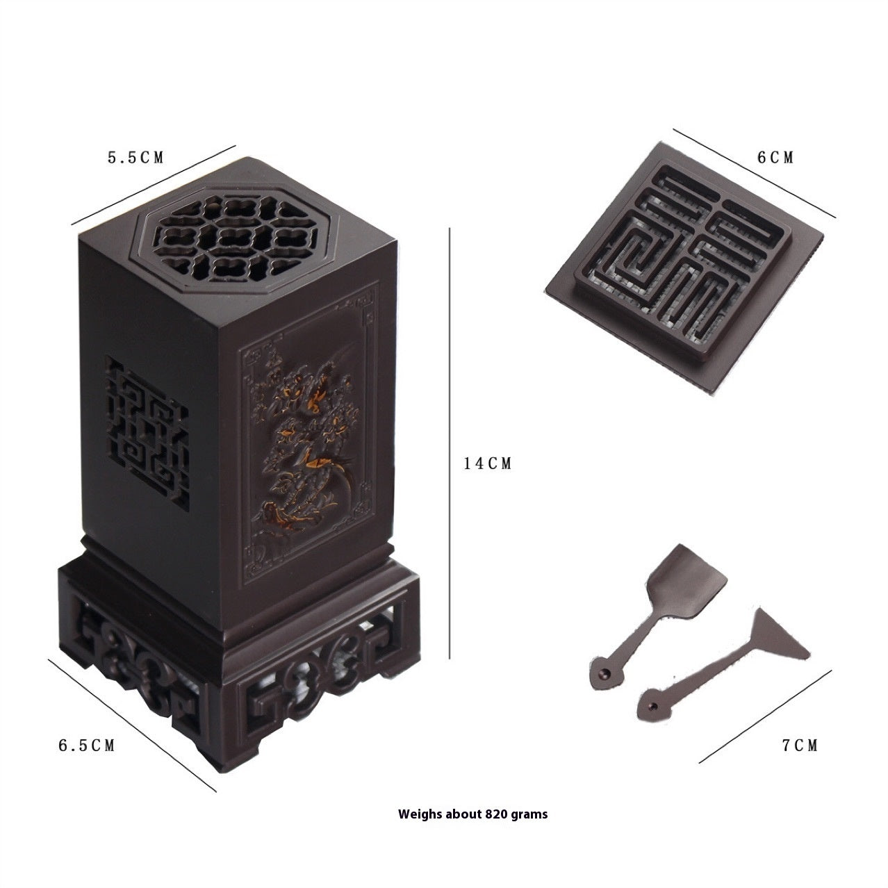 Blooming Flowers And Rich Vertical Incense Censer Set Incense